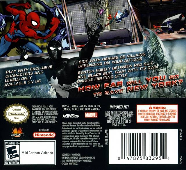 Nintendo Spider-Man: Web of Shadows Games