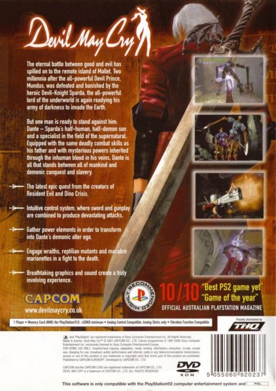 Devil May Cry for PlayStation 2 - Sales, Wiki, Release Dates