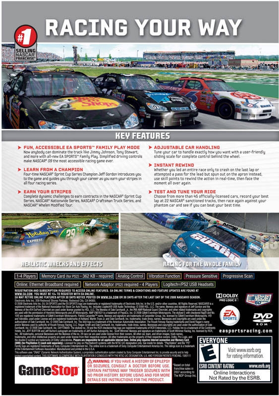 Nascar clearance 09 ps2