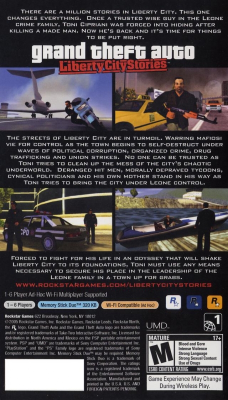 Grand Theft Auto: Liberty City Stories PSP (PSP)