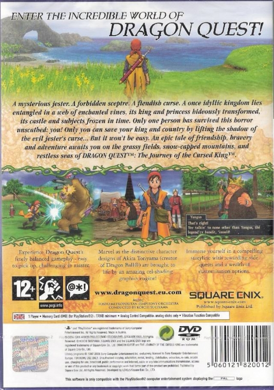 Dragon Quest VIII 8 Journey of the Cursed King (PS2) CIB PAL