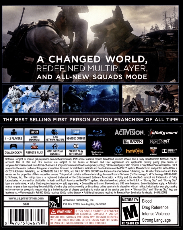 SQUARE ENIX Call of Duty: Ghosts PlayStation 4 PS4