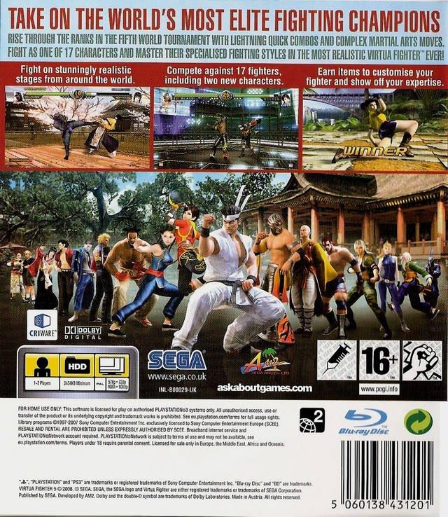 Jogo PS3 Virtua Fighter 5 - Sega - Gameteczone a melhor loja de Games e  Assistência Técnica do Brasil em SP