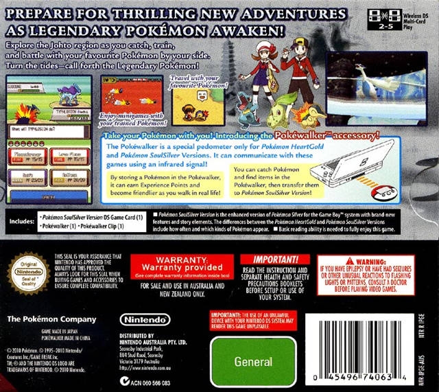 Pokemon Soul Silver Cheats For Nintendo DS