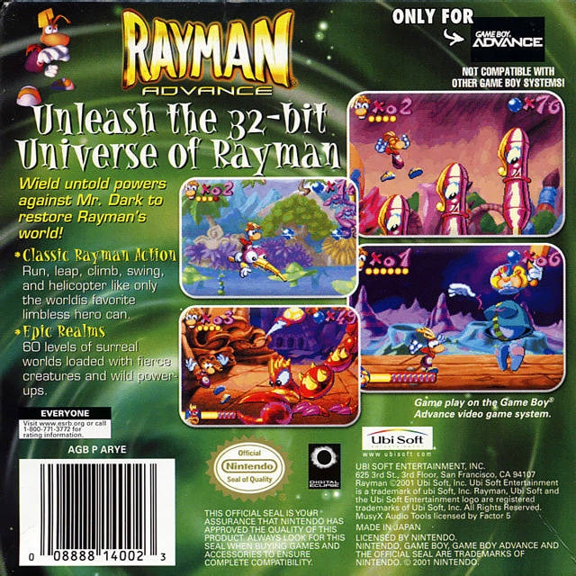 Cenapop · Rayman Advance (Game Boy Advance)