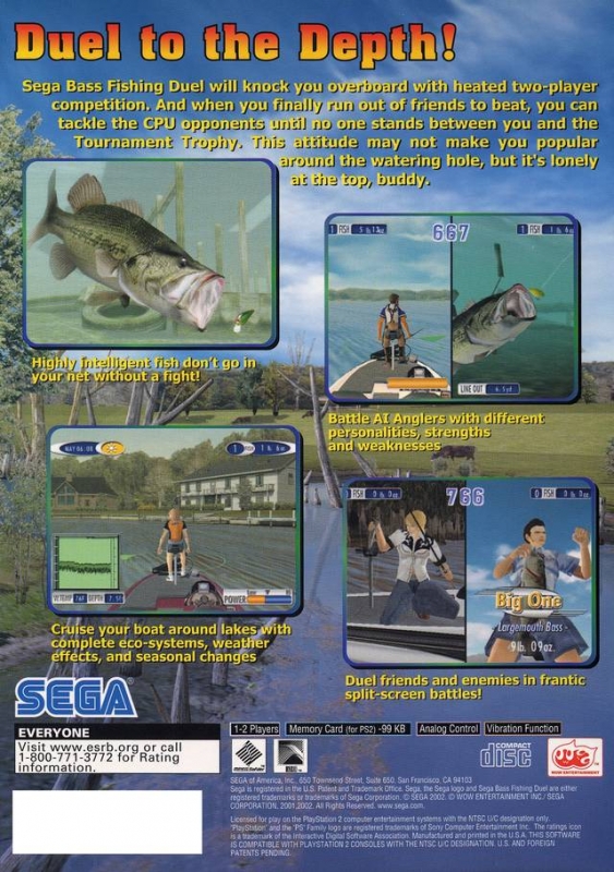 Sega Bass Fishing Duel for PlayStation 2 - Sales, Wiki, Release