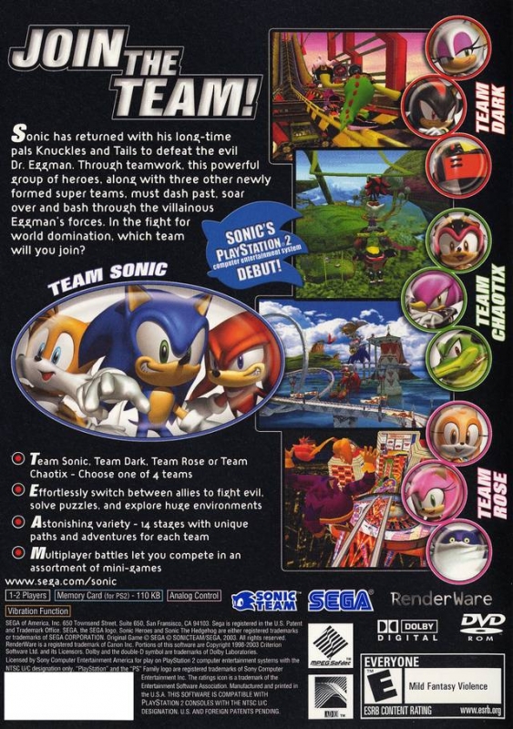 play sonic heroes ps2 full version online