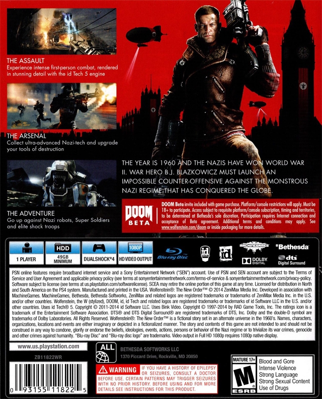 Wolfenstein The New Order' Review for PlayStation 4