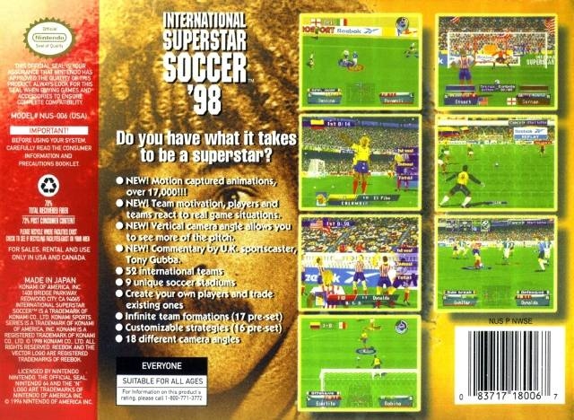 Superstar Soccer, Game Walkthrough