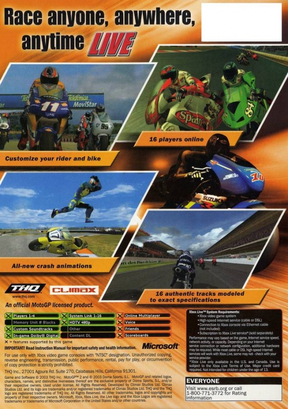 MotoGP URT2 Online Challenge Xbox Xbox Japan Ver. | eBay