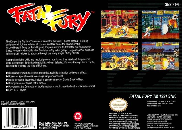 Fatal Fury: King of Fighters (1991)