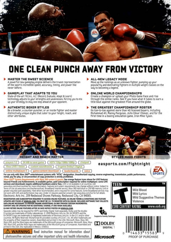 Fight night sales round 4 xbox