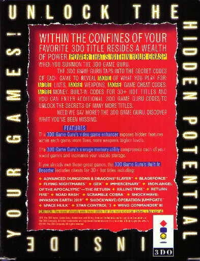 3do game guru codes 3do game guru codes