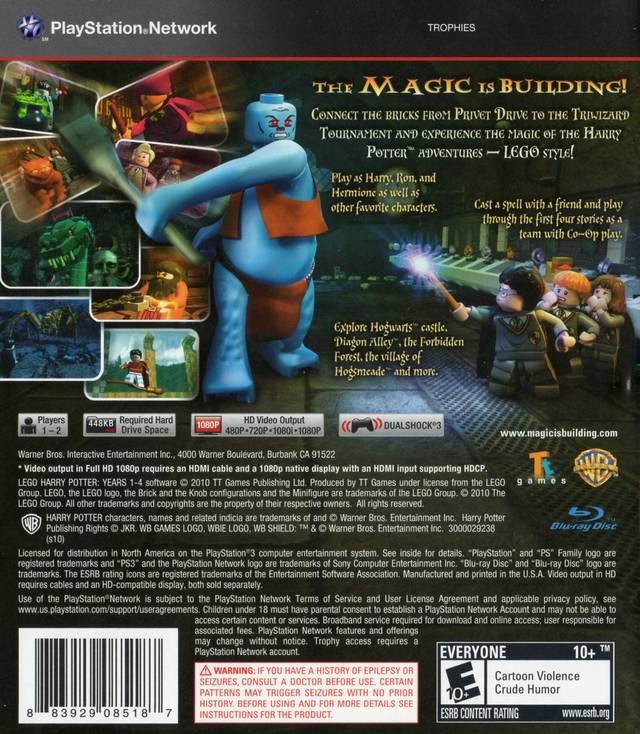 kat gå Motley LEGO Harry Potter: Years 1-4 for PlayStation 3 - Sales, Wiki, Release  Dates, Review, Cheats, Walkthrough