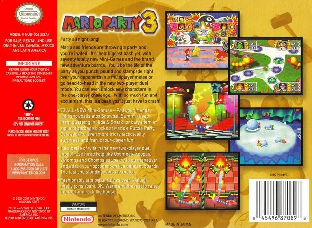 Mario Party 3 - Nintendo 64, Nintendo 64