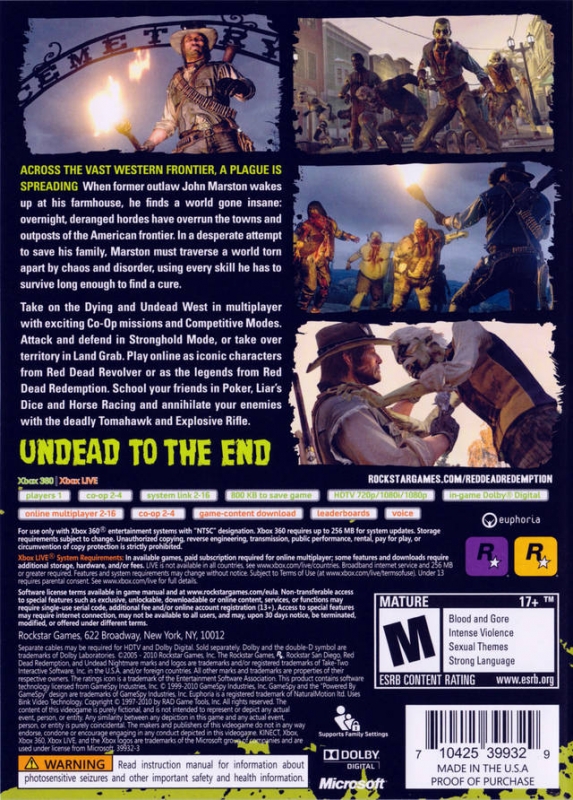 Verschrikkelijk trainer overeenkomst Red Dead Redemption: Undead Nightmare for Xbox 360 - Cheats, Codes, Guide,  Walkthrough, Tips & Tricks